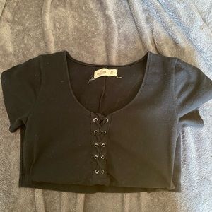 Tight fitting black dress